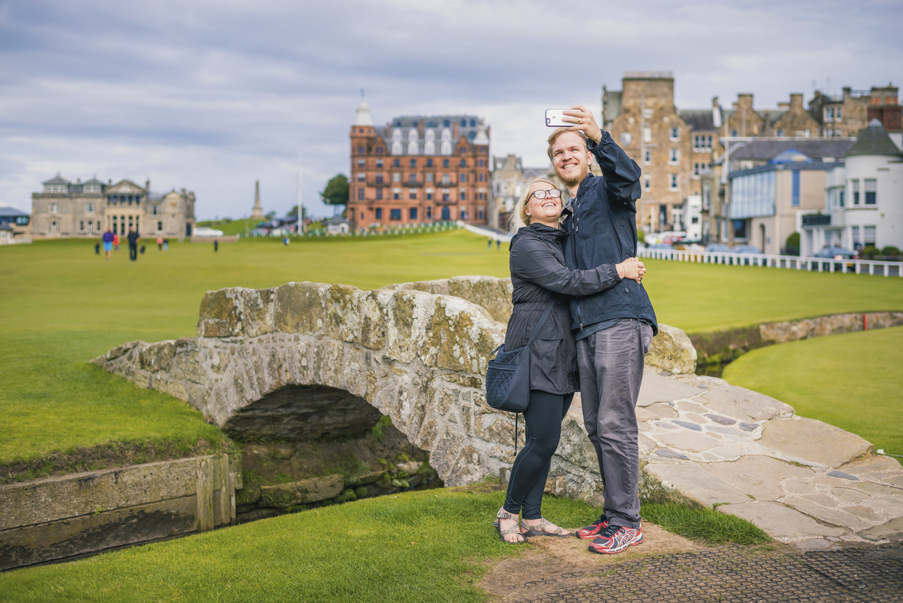 Selfie on the Swilcan Bridge