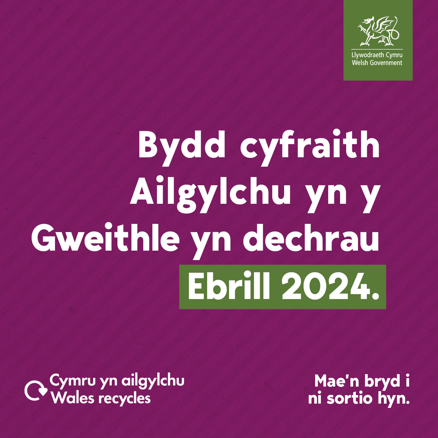 Workplace Recycling General Static 4 Welsh