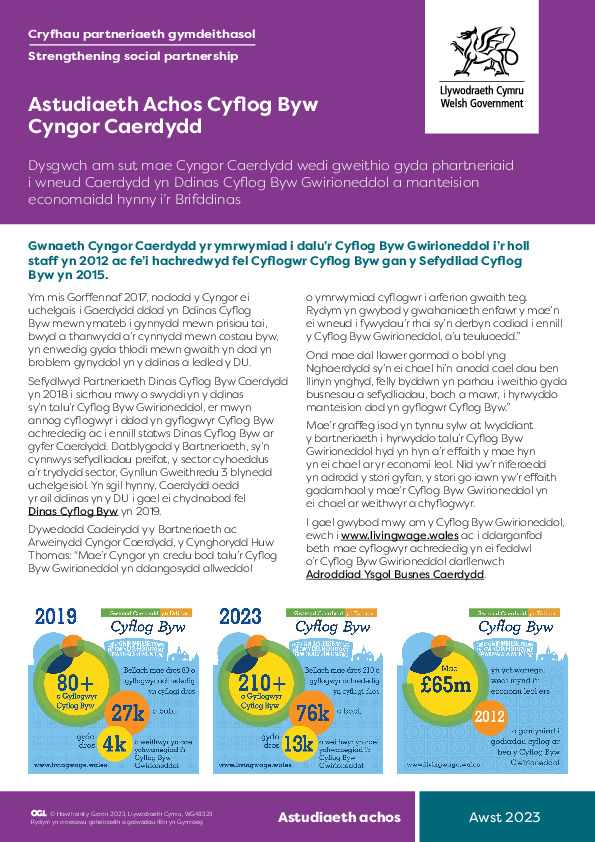 Cardiff Council Living Wage Social Partnership Case Study Welsh