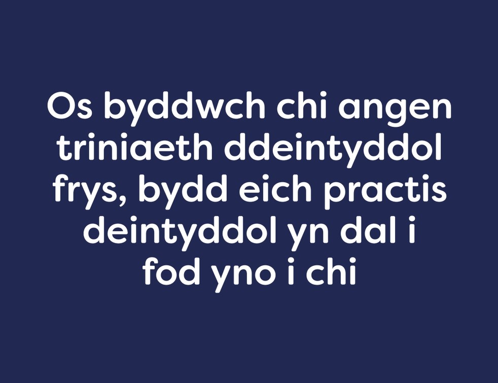 Helpwch Ni i'ch Helpu Chi - Deintyddol Arwr-ddelwedd ymgyrch